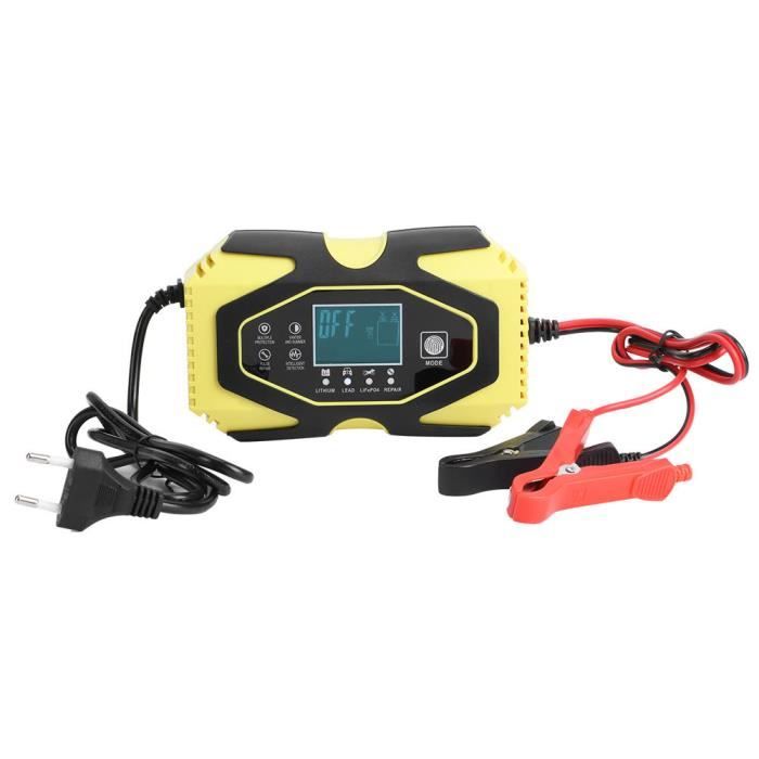 Atyhao Accessoire de voiture Chargeur Rapide AGM Réparation de Batterie de Voiture de Moto 12V 6A 24V 3A 100V‑240V EU Plug