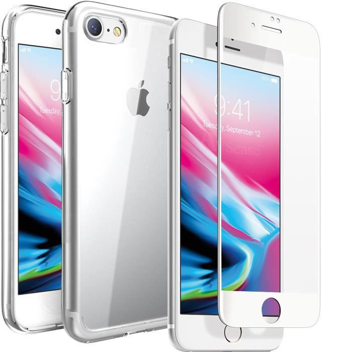 Pack 3D incurvé - Coque + Verre trempé - iPhone 8 - AVSCASE