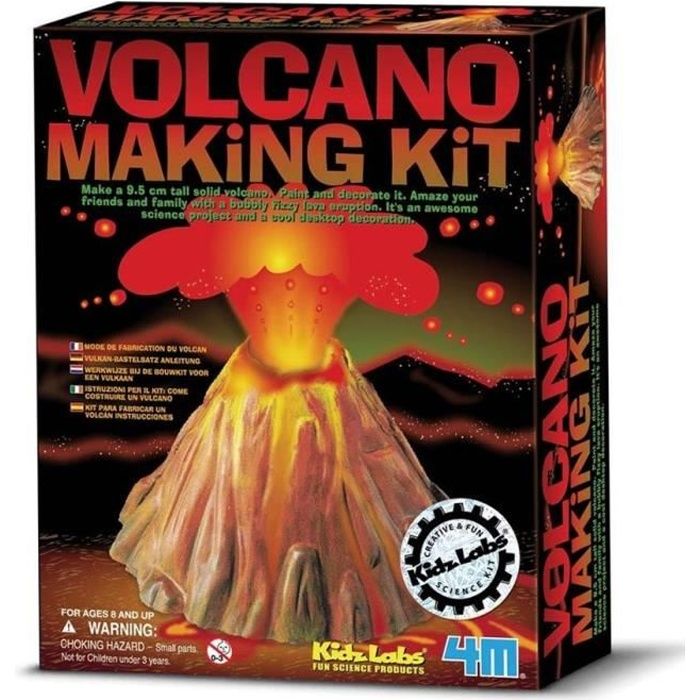 Kit fabriquer un Volcan Eruption volcanique loisir creatif Enfant 8 ans
