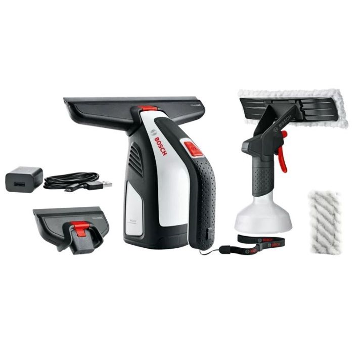 Nettoyeur de vitres sans-fil Bosch - GlassVac Edition Set (Livré avec ses accessoires et emballage en carton)