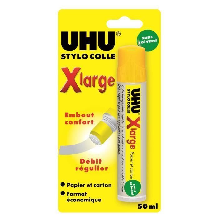 UHU Xlarge Stylo Colle Transparent 50ml (Lot de 3)