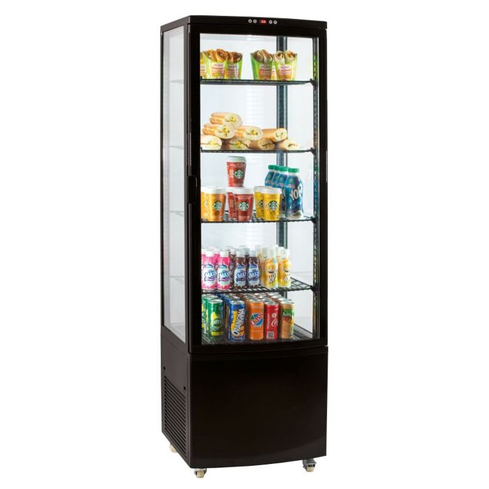 Vitrine Réfrigérée Positive 235L Noire - Casselin - R290a1 PorteBattante 485