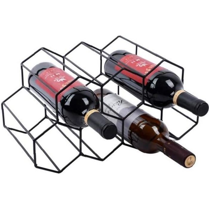 Porte-vin titulaire de stockage de vin 7 bouteille de vin support de vin support spatial économiseur d'espace protecteur comptoir St