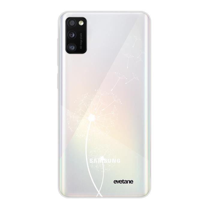 Coque Samsung Galaxy A41 360 intégrale transparente Pissenlit blanc Ecriture Tendance Design Evetane.