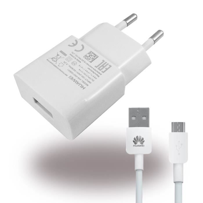Huawei - HW-050100E01 - Charger / Adapter + Cable - USB - 1000mA - White