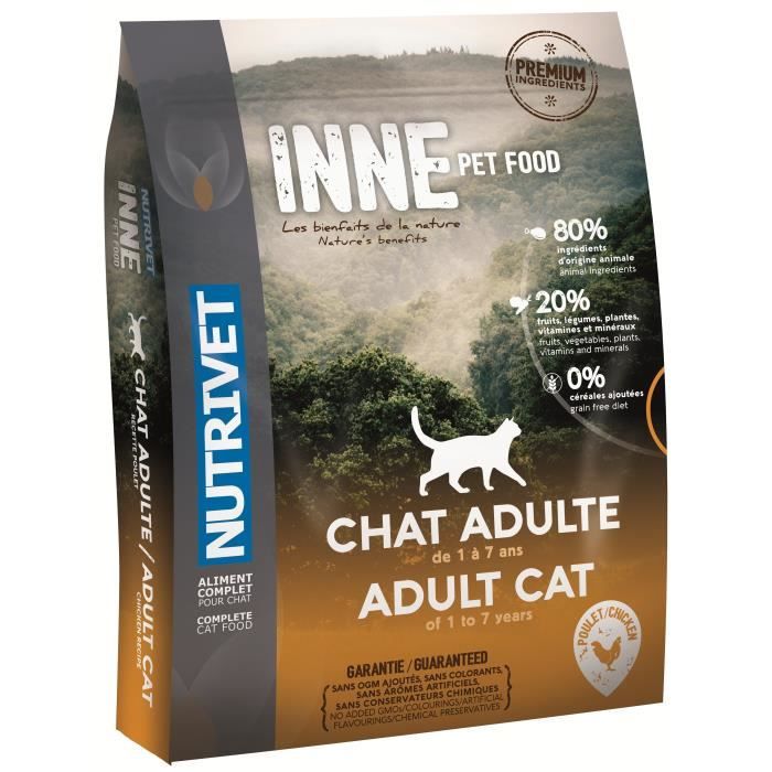 NUTRIVET Croquettes au poulet Inne - Pour chat adulte - 1,5 kg