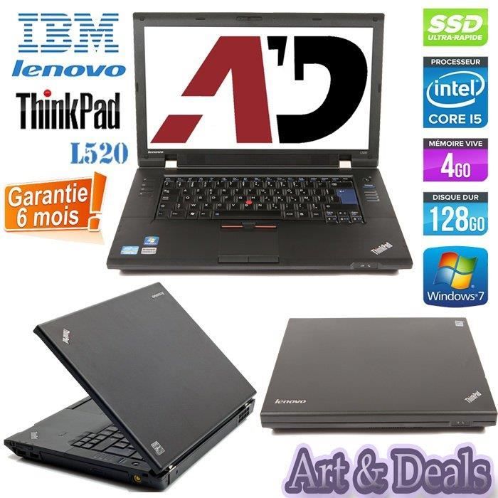 Lenovo ThinkPad L520 Core i5 Ram 4Go Ssd 128Go SW