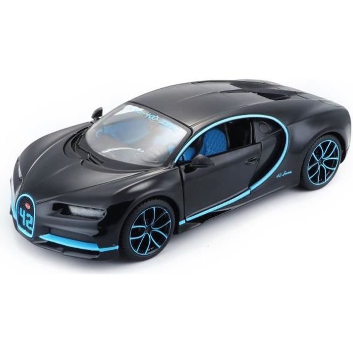 MAISTO Véhicule Bugatti Chiron - En métal - À l'échelle 1 / 24 ème - Bleu