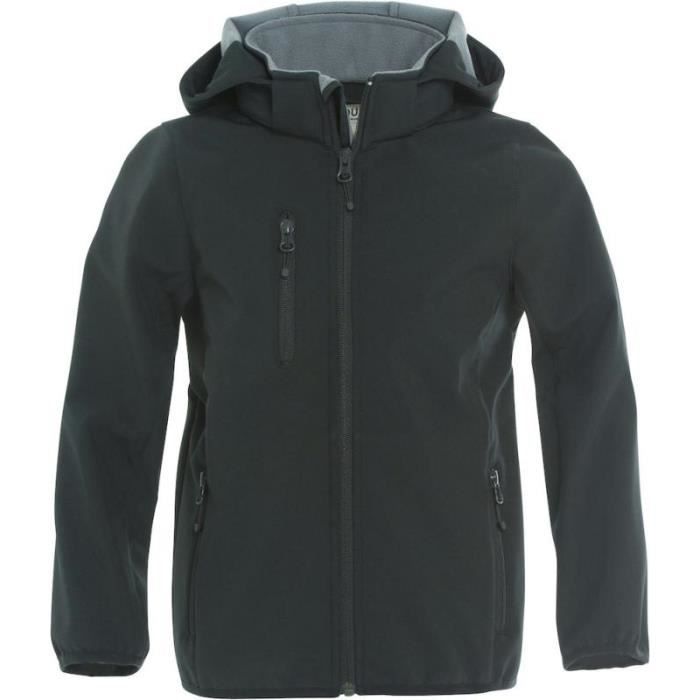 VESTE SOFTSHELL NOIR HOMME CAPUCHE