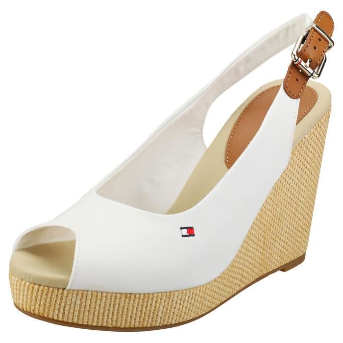 Sandales - Tommy Hilfiger - Iconic Elena Sling Back - Femme - Ivoire