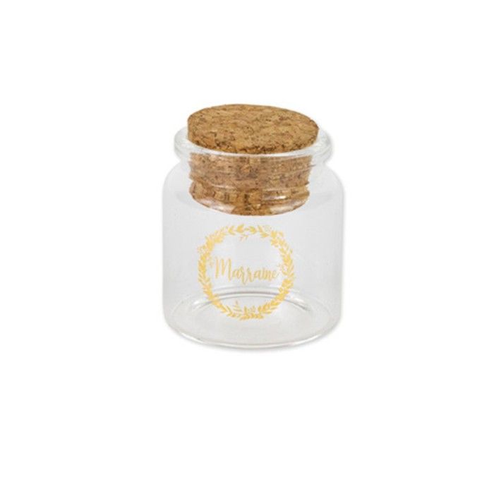 FIOLE MARRAINE OR 4.5X5.5CM + BOUCHON BLANC