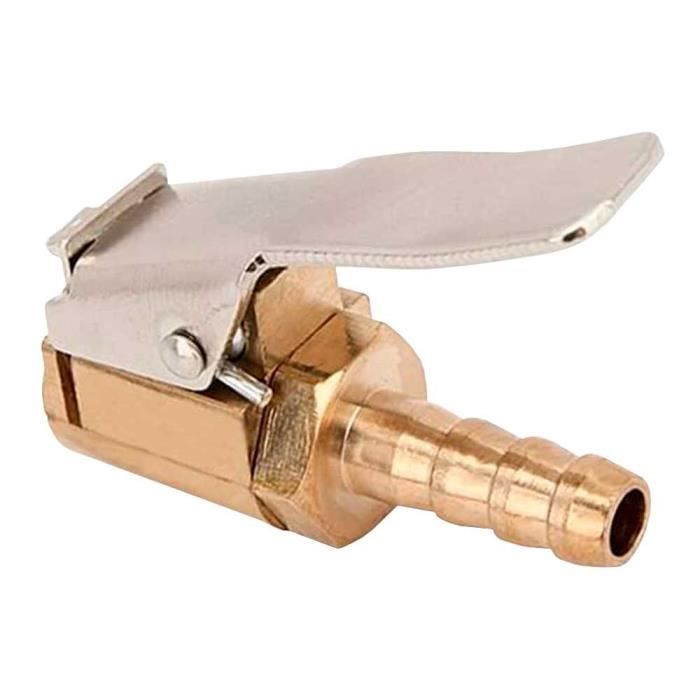 OCIODUAL Embout de Gonflage Clip Pompe a Air Vanne Adaptateur Valve 6mm Pneumatique pour Pneumatiques Pneu Voiture Camion Moto