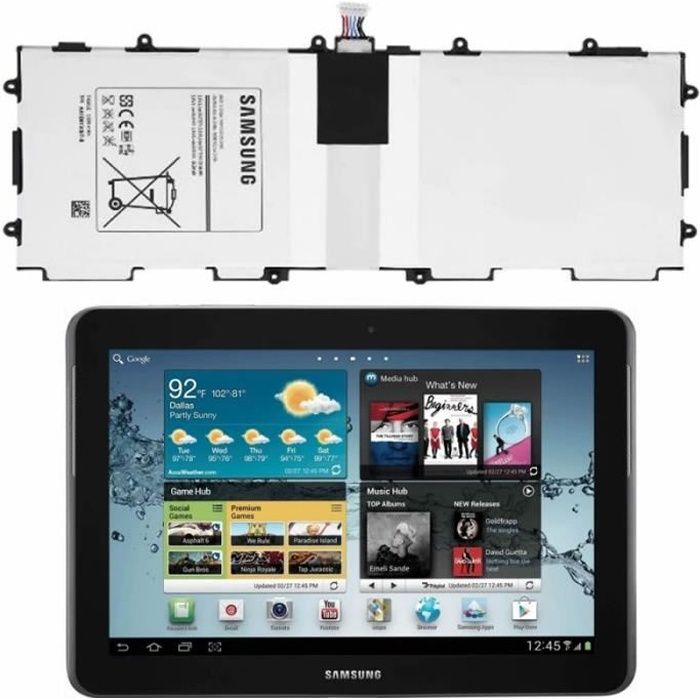 Authentique batterie Samsung T4500e 6800 mAh pour Galaxy Tab 3 25,7 cm GT-P5210