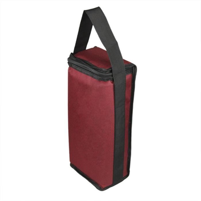 Sac isotherme de 2 bouteilles de vin de transporteur de sac de voyage de pour le pique-nique de camping de ETIQUETTE ALIMENTAIRE