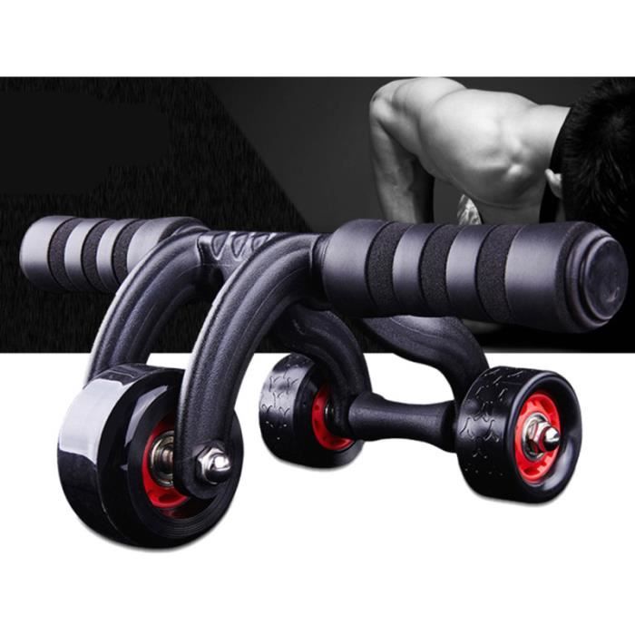 Muscle abdominal Roues d'entraînement Rouleau à trois roues extensible Résistance abdominale Outil APPAREIL ABDO - PLANCHE ABDO