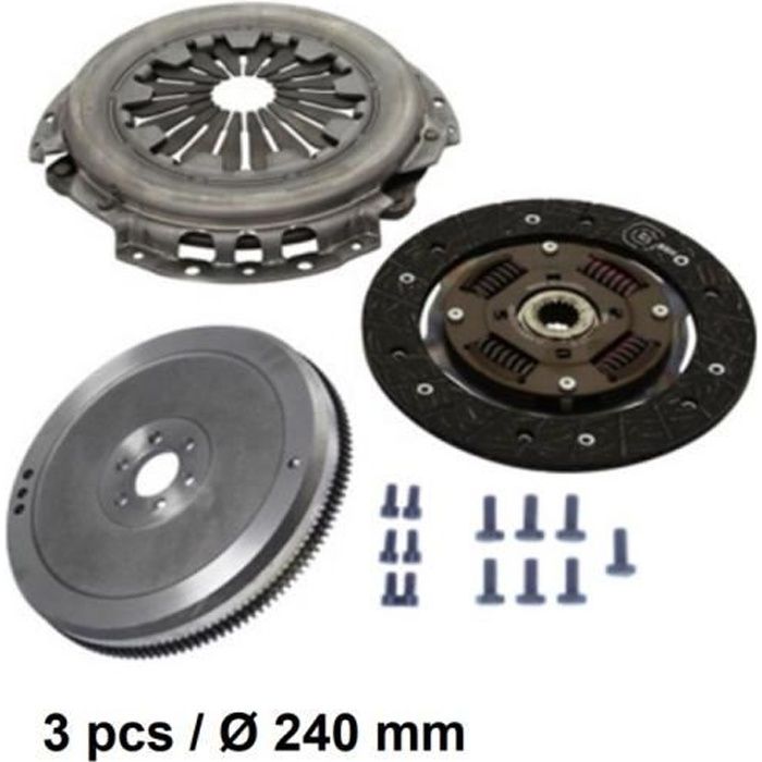 Kit d embrayage complet 3 pièces avec volant moteur rigide, Renault Scenic II 1.9 DCI de 06/03 à 02/09