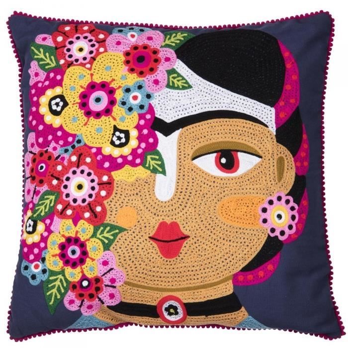 Coussin belle de nuit 45x45 cm - Table Passion Multicolore