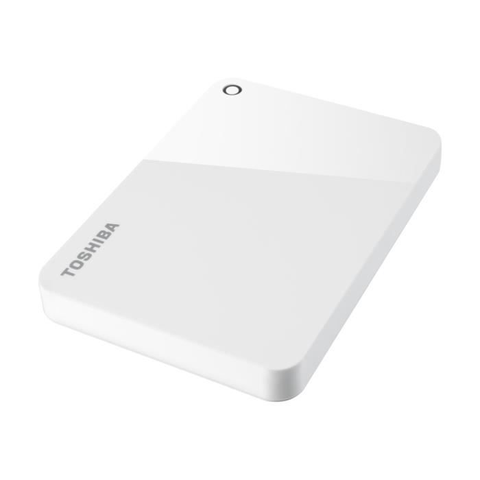 TOSHIBA Canvio Advance Disque dur 2 To externe (portable) USB 3.0 - Blanc piano brillant