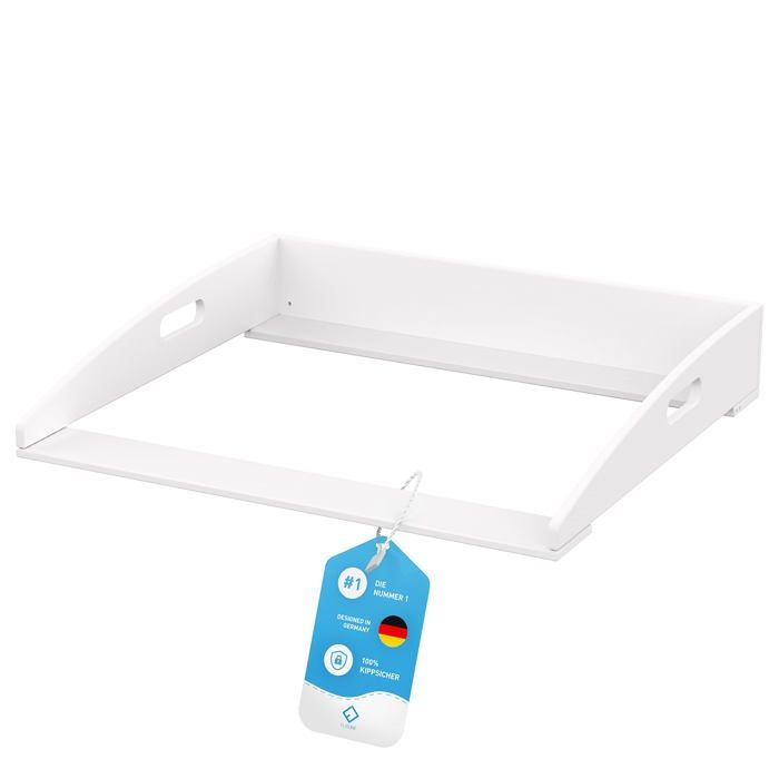 WOLTU Plan à langer en MDF pour commode 80x75x10 cm, plateau amovible pour table à langer, Blanc WOLTU Plan à langer en MDF pour commode 80x75x10 cm, plateau amovible pour table à langer, Blanc