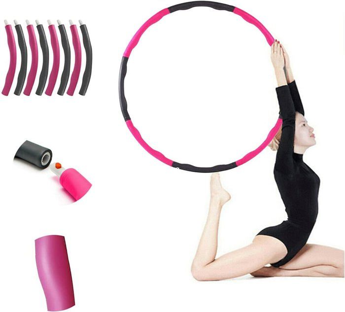 Hula Hoop Cerceau De Perte De Poids 8 Sections Amovibles Avec Mousse