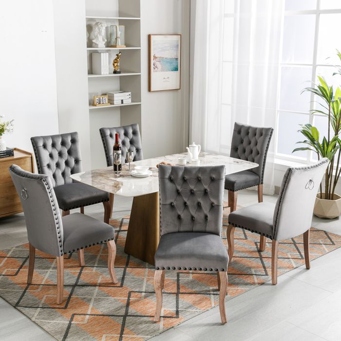 Lot de 4 Chaises -Chaise de Salle à Manger, Structure en bois, Design Vintage, Chaise Idéales pour Cuisine et Salle à Manger-Beige - Maison