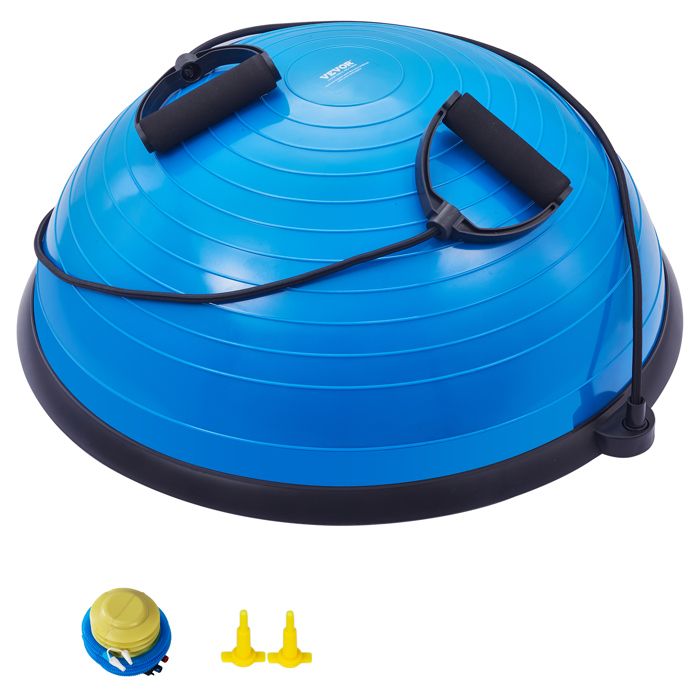 Demi-ballon Fitness 62 cm-VEVOR- Ballon dÉquilibre Capacité 300 kg Station