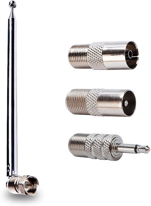 Antenne Télescopique FM 3,5 DBi 7 Sections - Compatible Avec Les Systèmes B-ose Wave Music (I, II, III, AWRCC1, AWRCC2, Etc.)