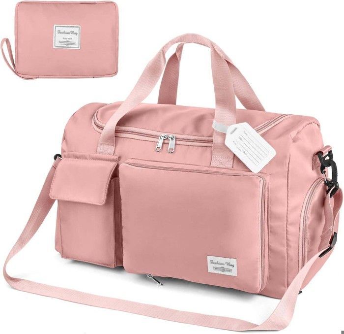 Sac De Voyage Pliable Enoh Grande Capacité 20-35L - Léger, Imperméable, Rouge/Violet (Neuf)
