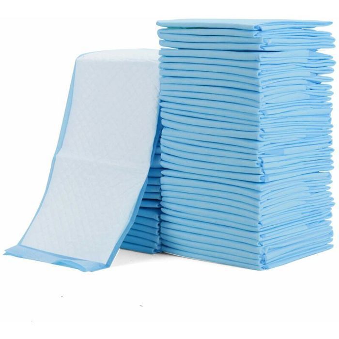Lot De 100 Matelas à Langer Jetables 33x45,7 Cm - Ultra Doux, Super Absorbants Et Imperméables