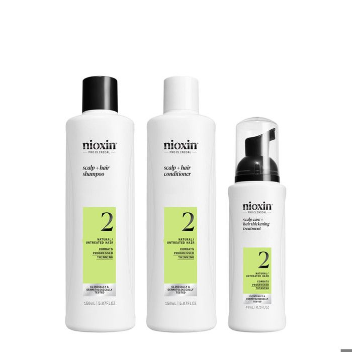 Nioxin Sistema 2 Kit Trifasico Shampoo 150ml Conditioner 150ml Treatment 40ml