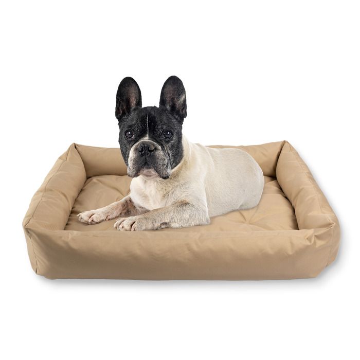 Comparer les prix de Lit pour Chien Panier Coussin Canapé S 75x55 cm Beige PET ZEN Étanche Lavable