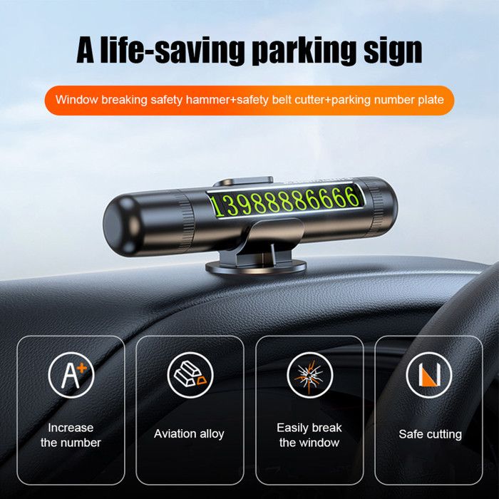 OPI05803-MARTEAU BRISE VITRE,Brise-vitre En Alliage D'aluminium, Poinçon Coupe-ceinture De