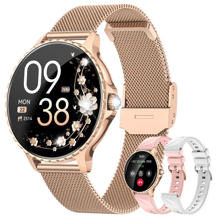 Montre Connectée Femme - AIMIUVEI - 1.27 HD - Appel - IP68 - 120+ Modes Sportifs