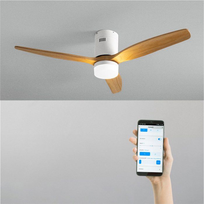 Ventilateur de plafond - Create - WIND CALM NATURAL WOOD - Silencieux - Bois - LED - Create