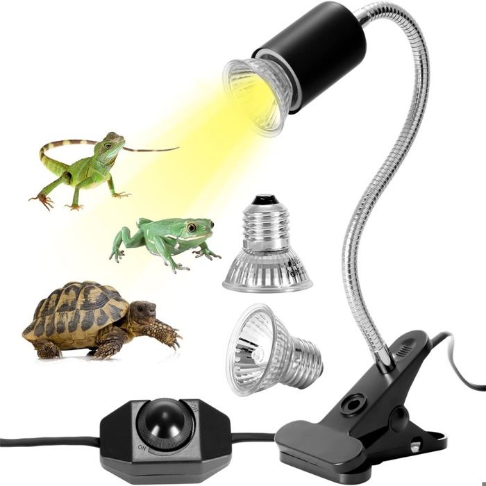 Lampe Tortue Lampe Chauffante Tortue 25W 50W  Tortue Terrestre Chauffante Reptiles et Amphibiens pour Aquarium 360 degrés