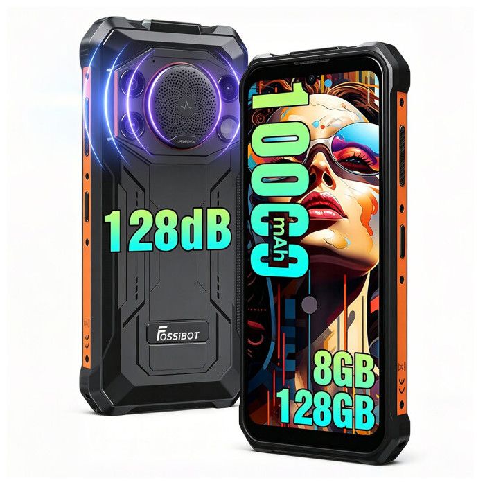 Blackview BL7000 Smartphone Incassable 5G - 24Go+256Go, écran 6.78", 7500mAh, IP68, Android 15, Couleur Orange