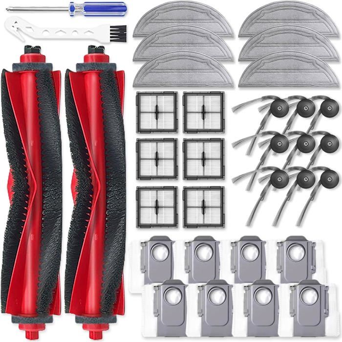 Q10 S5+ Ensemble daccessoires de rechange compatibles avec Roborock Q10 S5/Q10 S5+/Q10 X5/Q10 X5+
