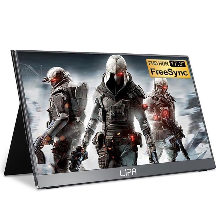 Lipa HDR 60 moniteur portable Full HD 17.3 pouces Écran portable Écran d'ordinateur Moniteur 144 Hz HDMI 2x USB C Neuf - vue 4
