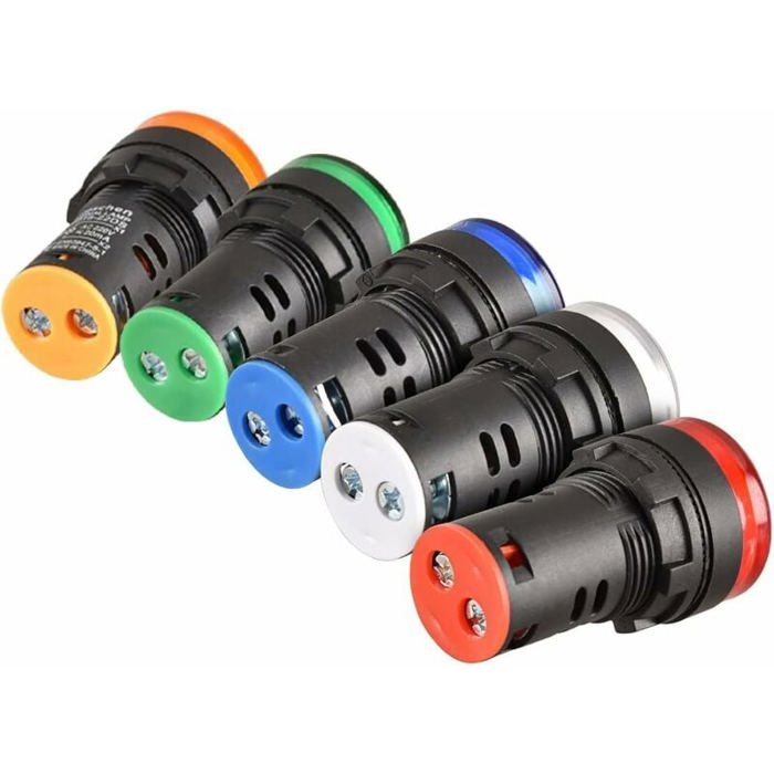 Voyant LED Métal Étanche IP66 – 10 Mm, 3-6V, Résistant Aux Chocs – Pour Tableaux Électriques Et Industrie