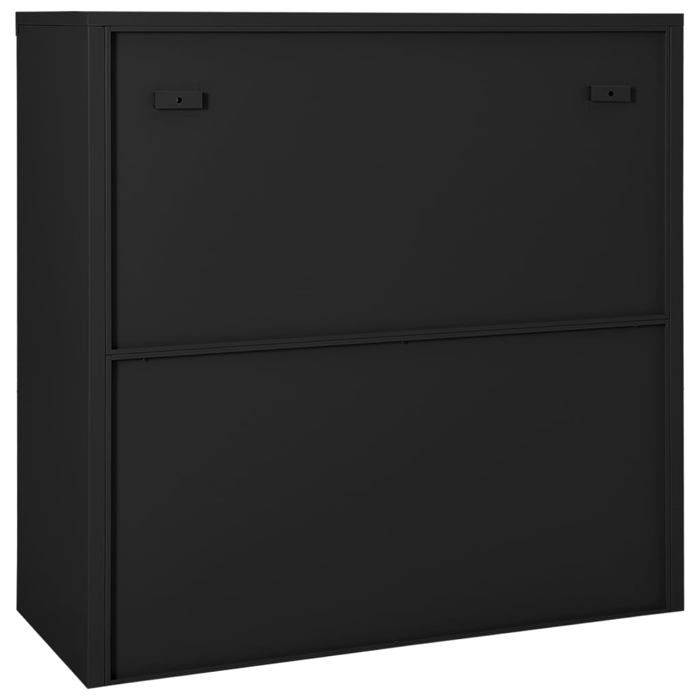 SALE dhiver Armoire à portes coulissantes - BURKE - meuble bureau - Anthracite 90x40x90 cm Acier AA1393 SALE dhiver Armoire à portes coulissantes - BURKE - meuble bureau - Anthracite 90x40x90 cm Acier AA1393