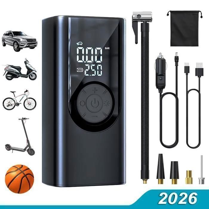 Gonfleur Pneu Voiture Portatif 150psi - 4500mAh
