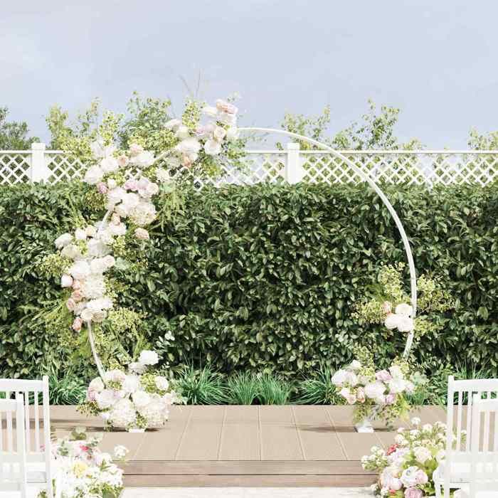 Blanc Arches treillages & pergolas de jardin - Arche de mariage Blanc 223x45x201 cm Acier C26416