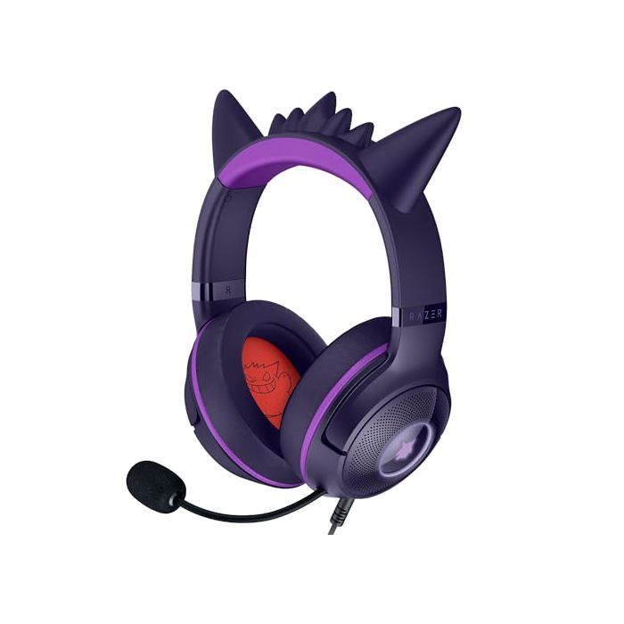 Casque USB - RAZER - Kraken Kitty V2 Pokémon Gengar Ed. - Pointes Gengar - Éclairage Chroma RGB réactif - Micro HyperClear