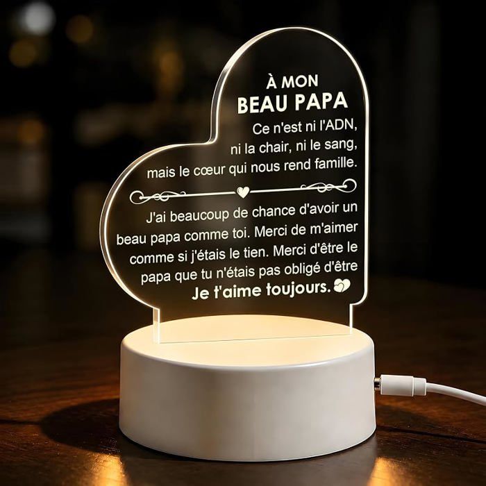 Cadeau Beau Papa Cadeau Fete Des Peres Veilleuse Acrylique Cadeaux