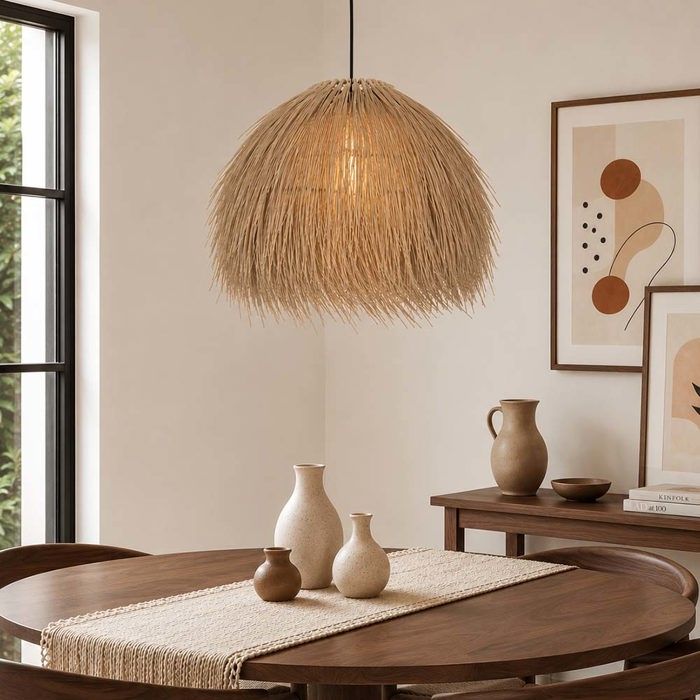 Milton & Oldbrook Rotin Lampe à Suspension Ø 55 cm Twente