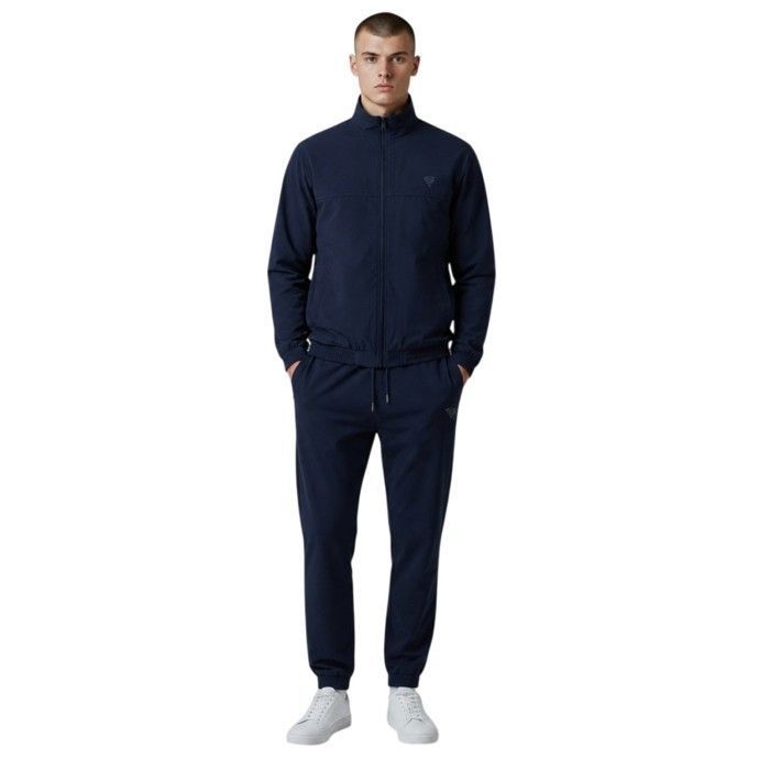 Bill Tornade Ensemble sportswear homme Bill Tornade – Veste zippée à col montant et pantalon coupe droite Tallil Bleu Marine Homme