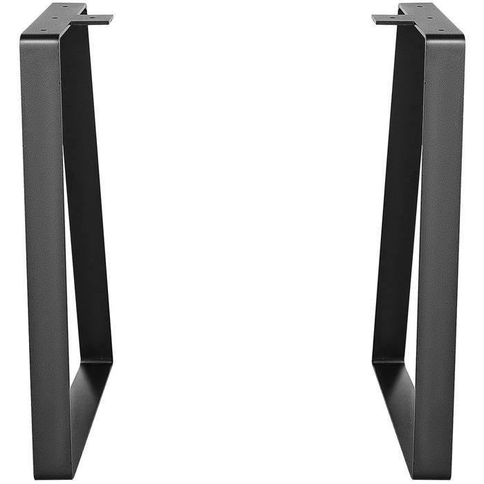 Pieds de table basse trapézoïdaux 40 6 cm lot de 2 en acier au carbone remplacement noir pour maison et bureau
