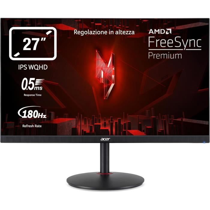 Écran PC Gaming - ACER - Nitro XV271UM3bmiiprfx - 27 pouces QHD 180Hz - FreeSync - 1ms