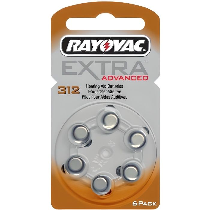 Pack de 6 piles Rayovac pour appareils auditifs… - Achat / Vente piles