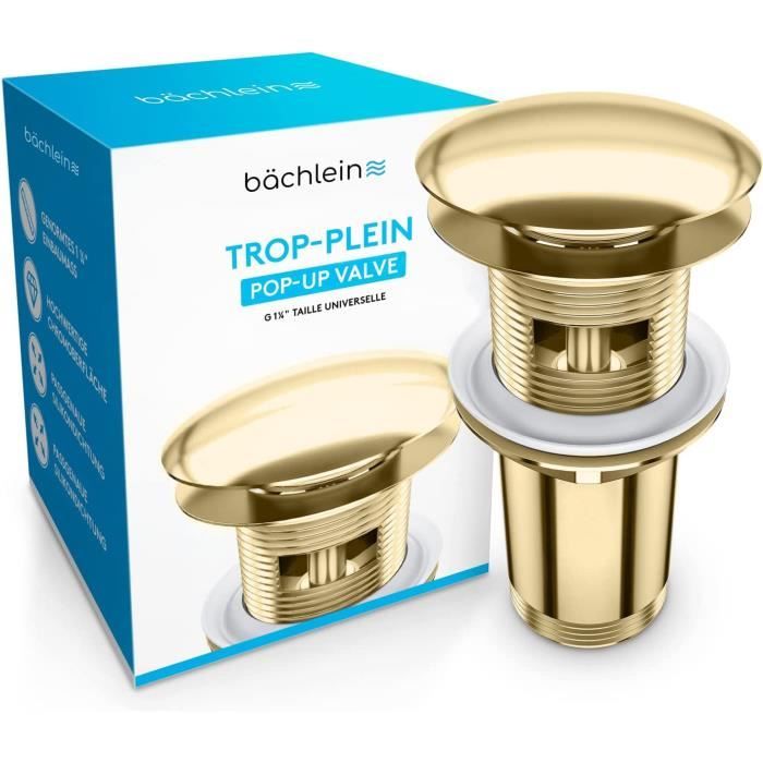 Sphon De Lavabo Et Bonde à Bouchon Avec Chanette - NF - Evacuaton